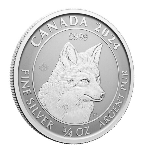 ¾ oz Canadian Red Fox Silver Coin - Image 3